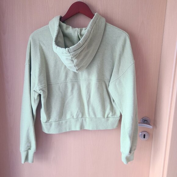 Everlane The Track Organic Cotton Hoodie Heathered Pear Green Sweatshirt - XS - Picture 6 of 10